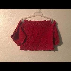 Fashion nova red crop top